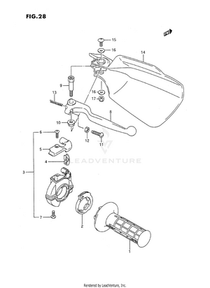 Right Knuckle Cover (model K/l/m) Schematic