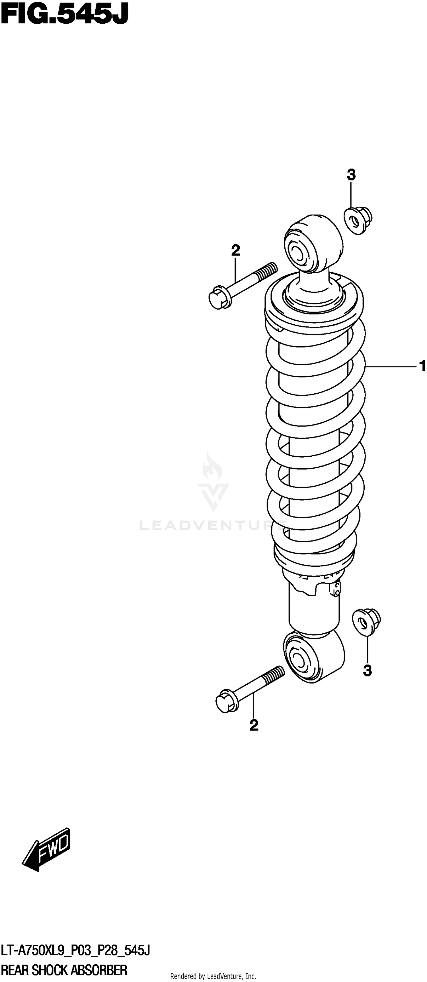 REAR SHOCK ABSORBER (LT-A750XPZL9 P33)