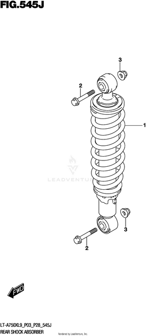 Rear Shock Absorber (lt-a750xpzl9 P33) Schematic