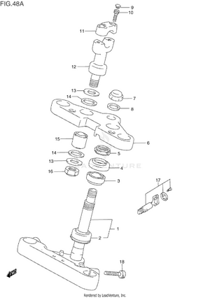 Steering Stem (model T/v) Schematic