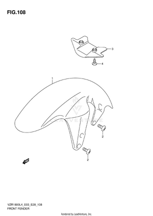 Front Fender (vzr1800l4 E33) Schematic