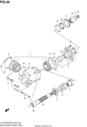 Secondary Drive Gear Schematic