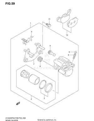 Rear Caliper Schematic