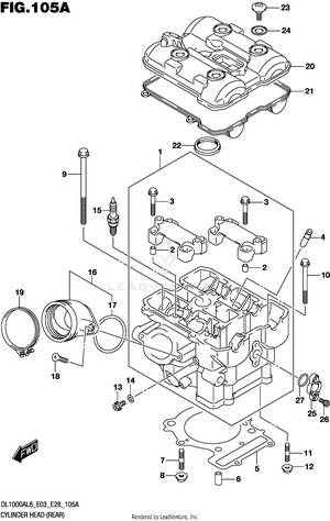 Cylinder Head (rear) Schematic