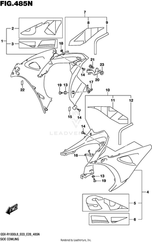 Side Cowling (gsx-r1000rzl8 E33) Schematic