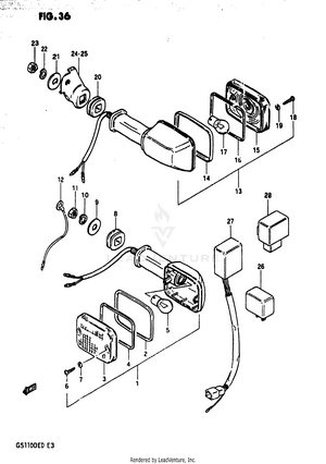 Turn Signal Lamp (gs1100ez/ed) Schematic