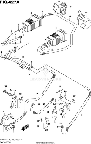 Evap System (gsx-r600l5 E33) Schematic