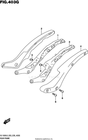 Rear Frame (vl1500tl8 E33) Schematic