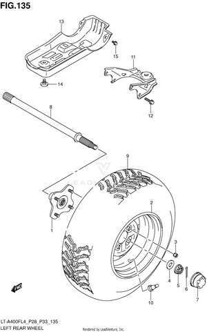Left Rear Wheel (lt-a400fzl4 P33) Schematic
