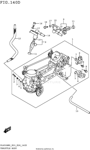 Throttle Body (dl650xam2 E03) Schematic