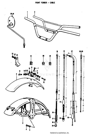 Front Fender - Cable Schematic