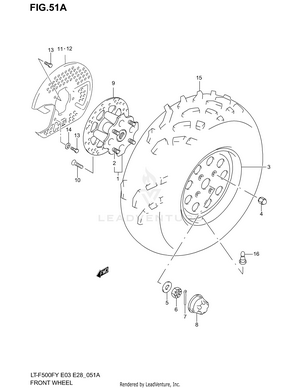 Front Wheel (model Y/k1/k2) Schematic