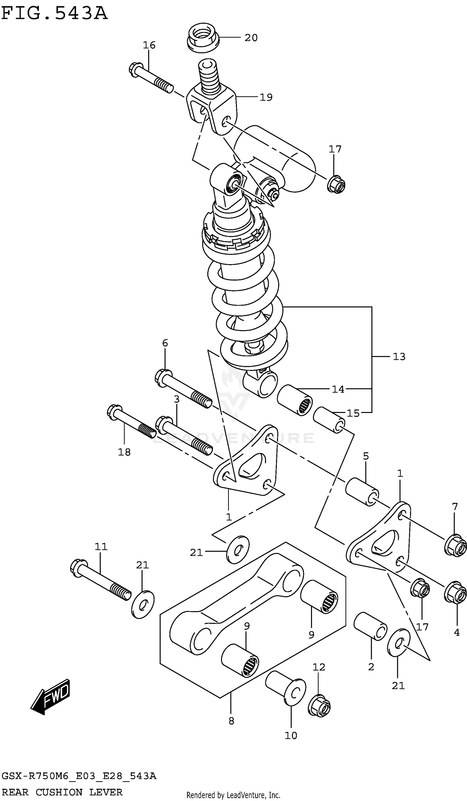 REAR CUSHION LEVER