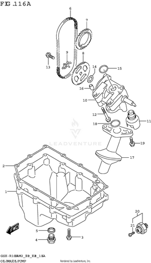 Oil Pan/oil Pump Schematic