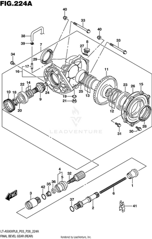 Final Bevel Gear (rear) Schematic