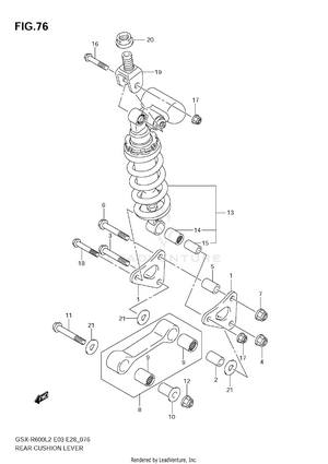 Rear Cushion Lever (gsx-r600l2 E03) Schematic