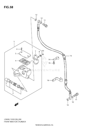 Front Master Cylinder Schematic