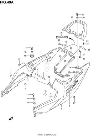 Seat Tail Cover (sv1000k3) Schematic
