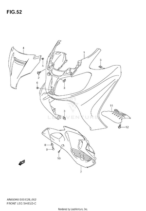 Front Leg Shield (an650ak6/ak7) Schematic