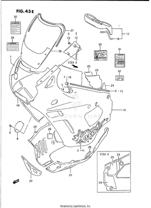 Cowling Body (model R) Schematic