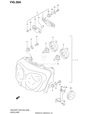 Headlamp (model K3) Schematic