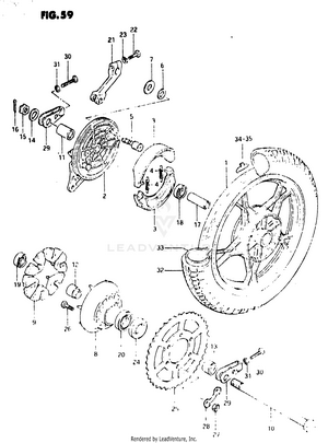 Rear Wheel (model Z) Schematic