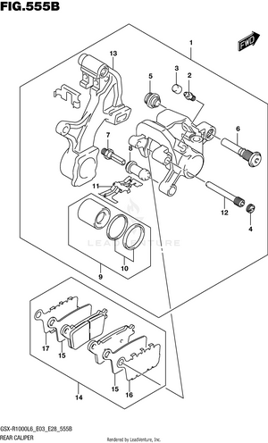 Rear Caliper (gsx-r1000l6 E28) Schematic