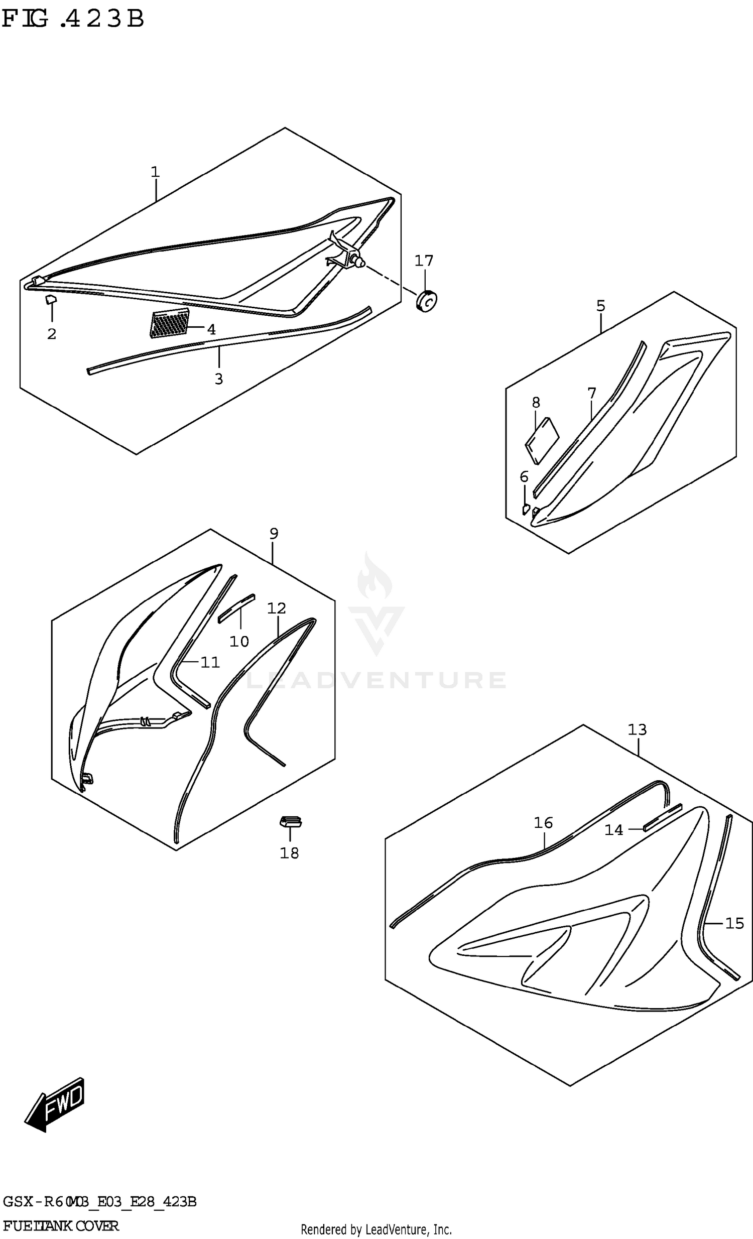 FUEL TANK COVER (GSX-R600Z)