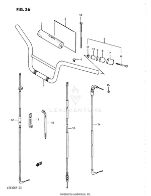 Handlebar - Control Cable Schematic