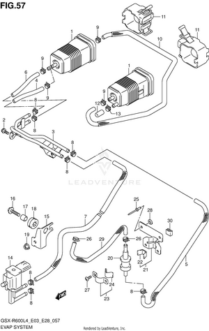 Evap System (gsx-r600l4 E33) Schematic