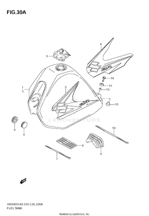 Fuel Tank (model K8/k9) Schematic
