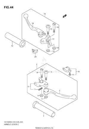 Handle Lever (model K5/k6) Schematic
