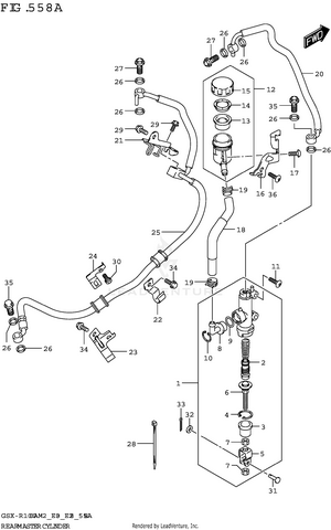 Rear Master Cylinder Schematic