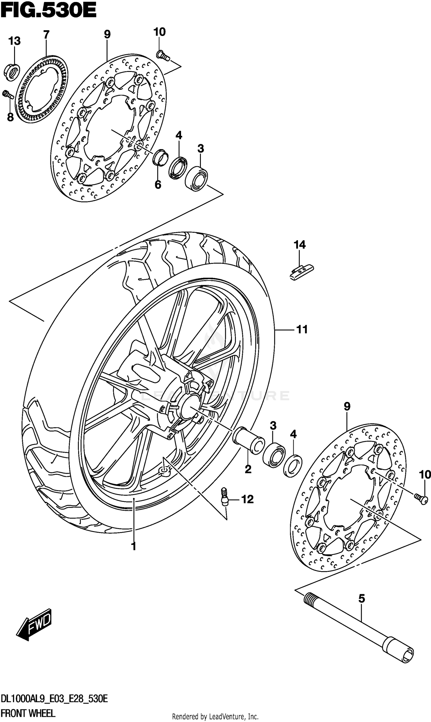FRONT WHEEL (DL1000AL9 E28)