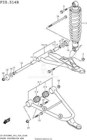 Front Suspension Arm (lt-a750xm2 P28) Schematic