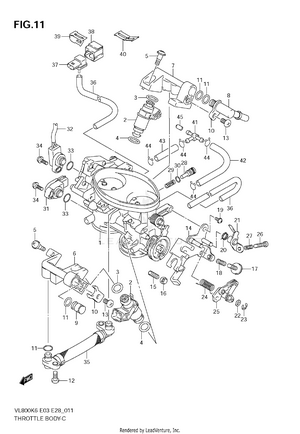Throttle Body (model K6/k7/k8) Schematic