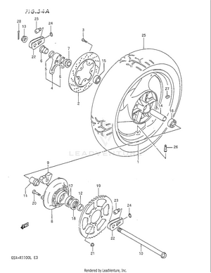 Rear Wheel (model L) Schematic