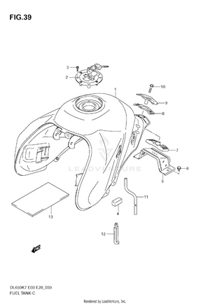 Fuel Tank (model K7) Schematic
