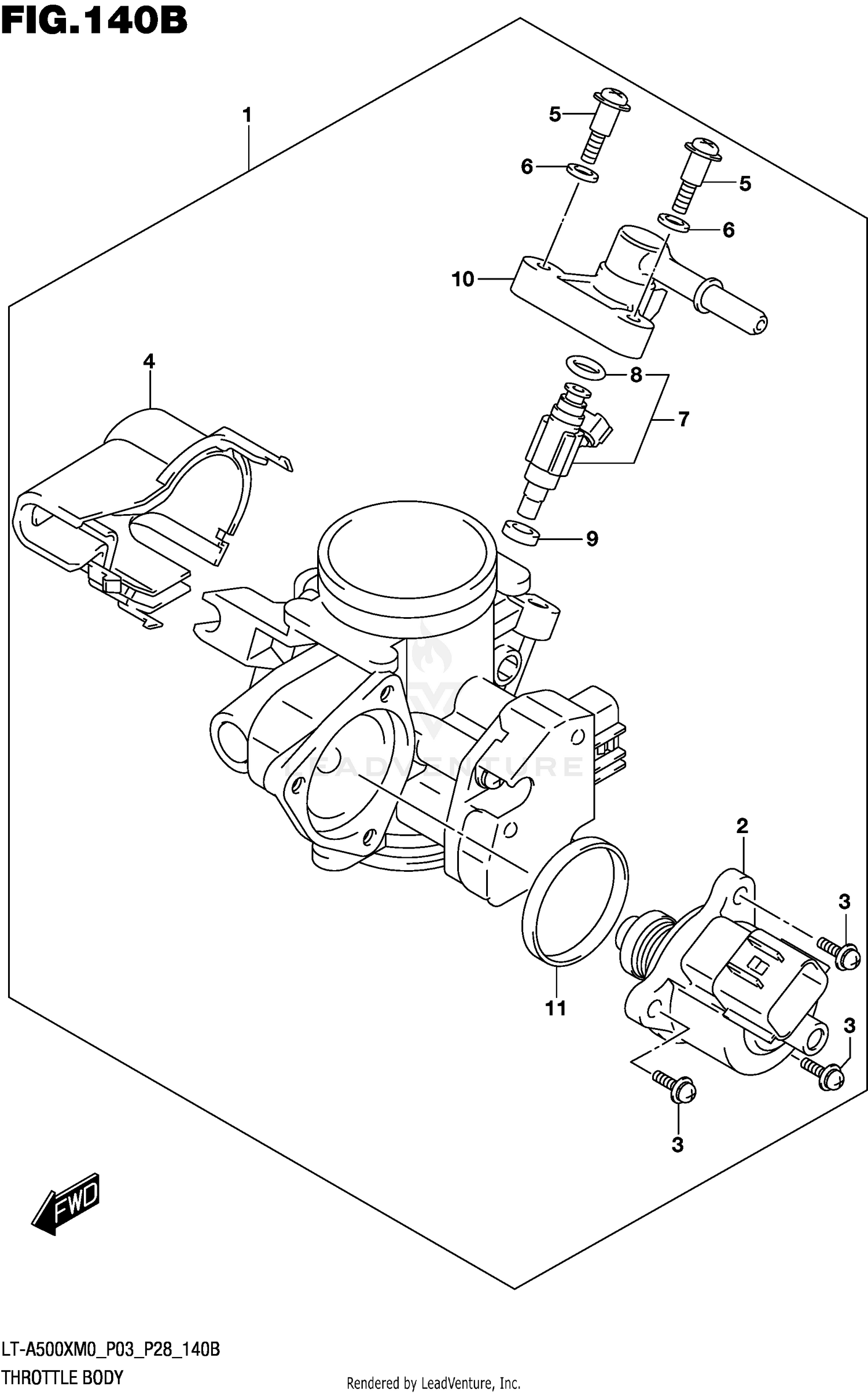 THROTTLE BODY (LT-A500XM0 P28)