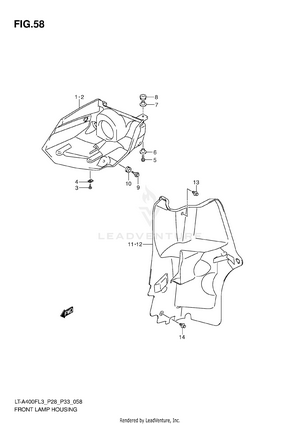 Front Lamp Housing Schematic