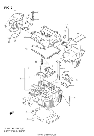 Front Cylinder Head Schematic