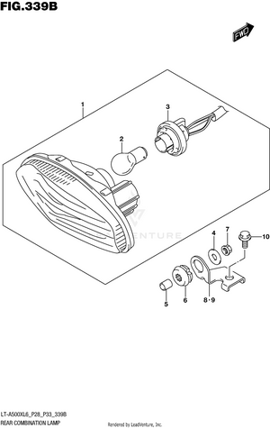 Rear Combination Lamp (lt-a500xl6 P33) Schematic