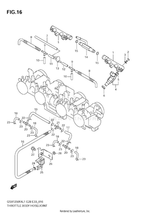 Throttle Body Hose/joint (e33) Schematic
