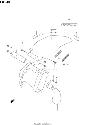 Rear Fender Schematic