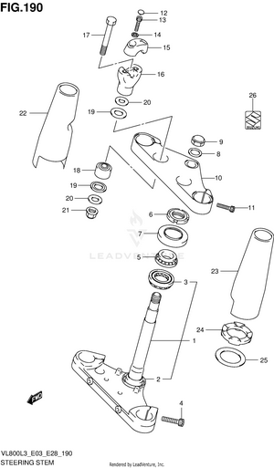 Steering Stem (vl800tl3 E33) Schematic