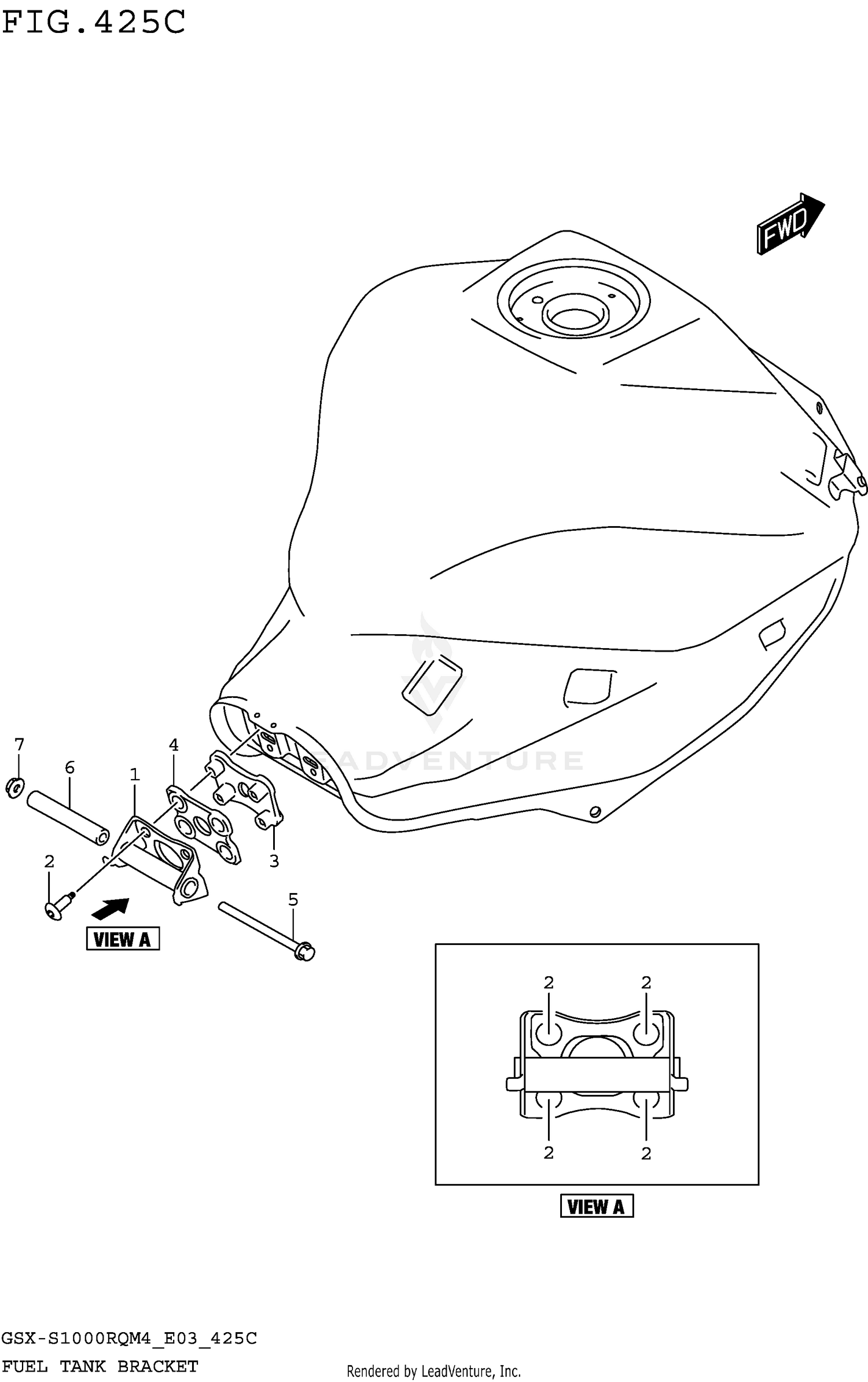 FUEL TANK BRACKET (GSX-S1000RQM4 E33)