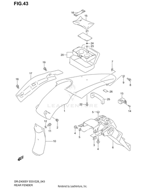 Rear Fender (model Y/k1) Schematic