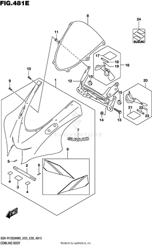 Cowling Body (gsx-r1000rza) Schematic