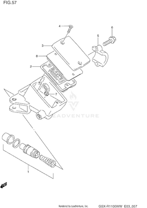 Front Master Cylinder (model P/r) Schematic