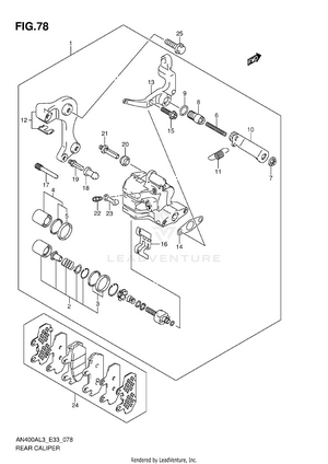 Rear Caliper Schematic